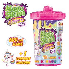 CRAZE Magic Slime Unicorn XXL Slime Children in 600 ml Tin Including Unicorn Toy Figure, Slime Set with Surprise and Beautiful Glitter Effects
