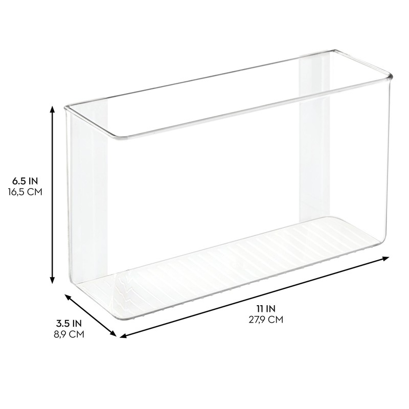 iDesign Adhesive Organizer Bin - Damage-Free Hanging for Kitchen, Bathroom,