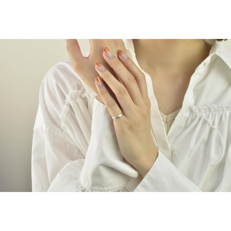 Breezy Island Hawaiian Jewelry, Pinky Ring, Plumeria & Scroll Pattern,