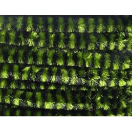 Hareline Variegated Chenille Medium - Black/Olive