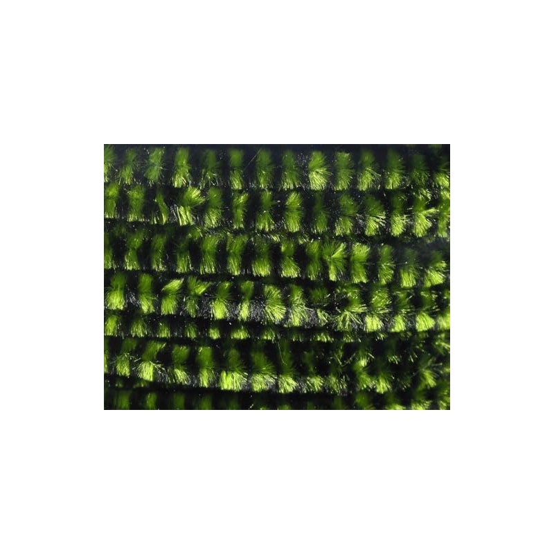 Hareline Variegated Chenille Medium - Black/Olive