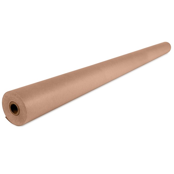 IDL Packaging 48" x 180 feet (2160 inches) Brown Kraft Paper Roll, 30 lbs (Pack of 1) - Heavy Duty Paper for Packing, Moving, Shipping, Crafts - 100% Recyclable Natural Kraft Wrapping Paper