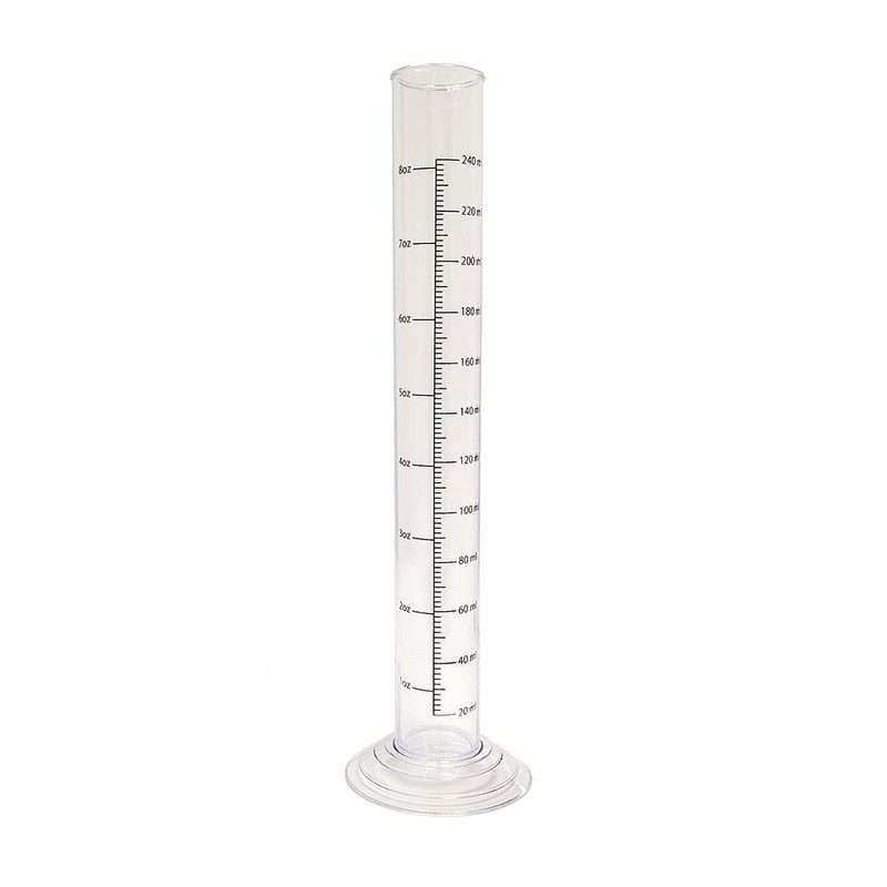 12” Plastic Hydrometer Test Jar One-Piece