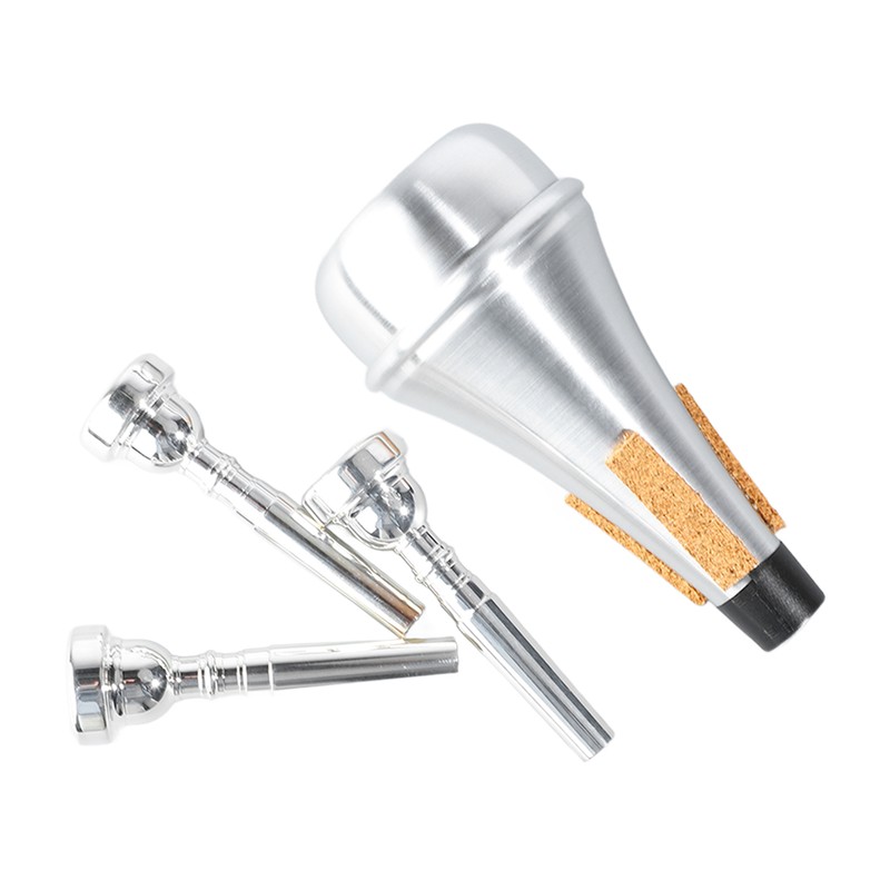 Trumpet Mouthpiece Mute Set 3C 5C 7C Practice Silencer Combination