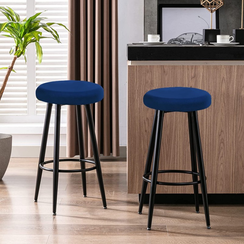 Deisy Dee 4PCS Round Bar Stool Seat Covers Stretch Round