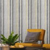 Vinyl Striped Gray Gold Silver Metallic Lines Faux Fabric Texture
