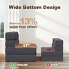 Folding Sofa Bed, One-Piece High-Density Foam Sleeper Chair, Grey, Single
