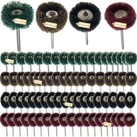 Lsgoodcare 80 Pieces 25 mm Sanding Disc Polishing Disc Kit 80 Grit 150 Grit 240 Grit 300 Grit, Abrasive Polishing Discs Compatible with Dremel Rotary Tools