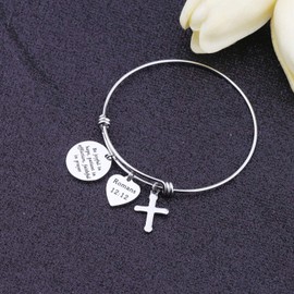 bobauna Christian Bracelet Be Joyful In Hope Patient In Afflication Faithful In Prayer Romans 12:12 Bible Verse Jewelry Religious Gift (romans 12:12 joyful bracelet)