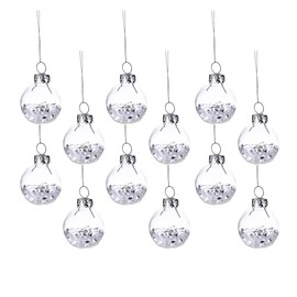 Sass & Belle White Show Sequin Mini Baubles - Set of 12