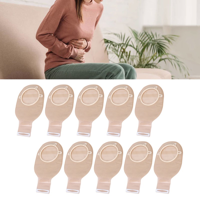 20pcs Drainable Colostomy Pouch Odor Repellent Film Double Sided Soft