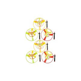 jameitop® 6 x Flying Gyro Game - Colourful Helicopter Propellers & Flying Saucers | Perfect Party Bag for Children's Birthdays, Tombola, Party & Outdoor Fun