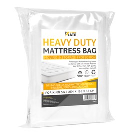MattressMate - Mattress Bag | Storage Protective Cover for Moving - Heavy Duty, Reusable, Tearproof | King Size Fits All with Sealing Strip