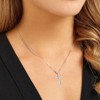 GAVU 925 Sterling Silver Necklace Women's Dainty Cross Necklace, Small