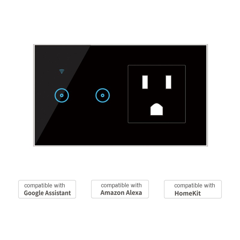 Wifi Smart Wall Outlet 2 in 1 Convenient Voice APP
