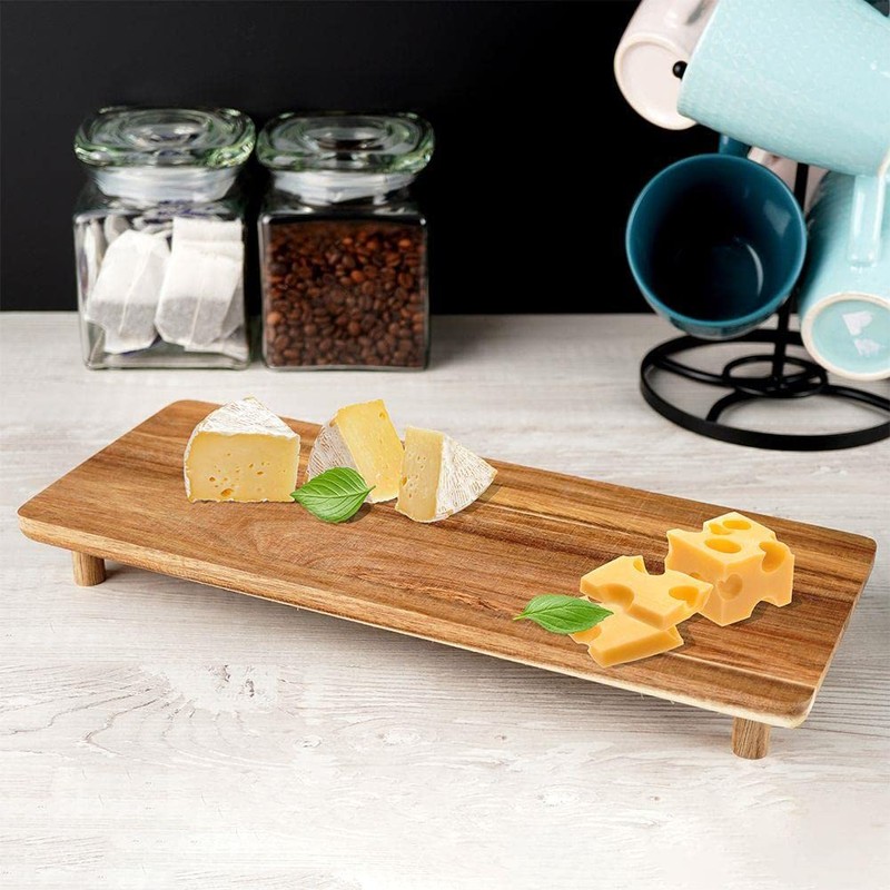 Wooden Chopping Board Serving Board with Feet 36 x 14.5