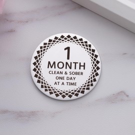 Ukodnus 1 Month Sobriety Coin, AA/NA Medallion Recovery Chips, Sober for Men Women in Recovery, One Month Clean Alcoholic/Narcotics Anonymous Sober Gift Token