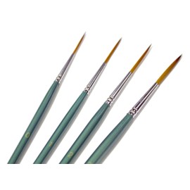 Synthetic Rigger Paint Brush Set of 4 for Watercolour, Oil & Acrylic