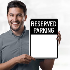 Blank Reserved Parking Sign, 10x14 Inches, Rust Free .040 Aluminum, Fade Resistant, Made in USA by My Sign Center