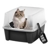 IRIS USA Large Open Top Cat Litter Box with High