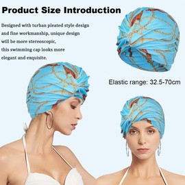Swimming Cap, Unisex Swimming Cap, Women's Swimming Cap, Elastic Swimming Caps for Adults, Swimming Cap, Women's Turban Swimming Cap, for Men, Women, Long, Short Hair, Adults