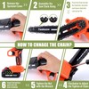 ZEEKSAW Mini Chainsaw 6 Inch Cordless, Super Handheld Chainsaw with