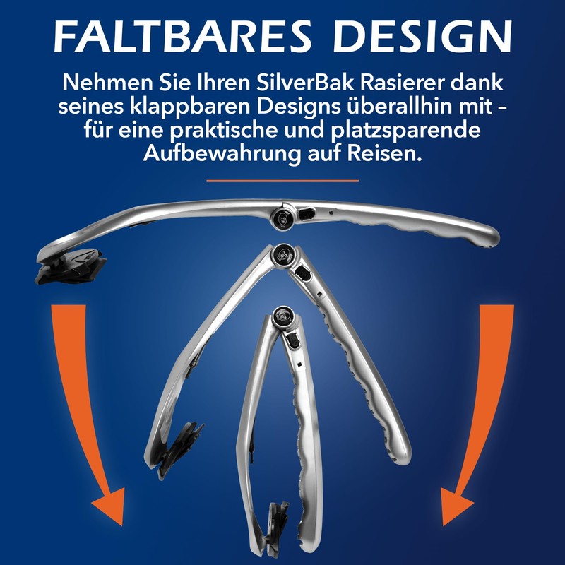 BakBlade 2.0 SilverBak Back Razor for Men - Ergonomic