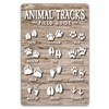 Funny Animal Tracks Field Guide Metal Tin Sign Wall Decor