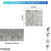 Tenedos HTC412 Calacatta Gold Mini Broken Linear Marble Mosaic Tile