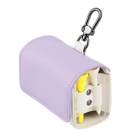 Lyaciomn Golf Ball Bag Pouch Color-Blocked Golf Tees Bag Pouch Holder Magnetic Metal Hangings Buckle for 2 Golf Balls Easy Install Purple