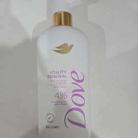 Dove Vitality Renewal Firming Body Wash 4% Restoring Serum with Collagen,18.5 oz