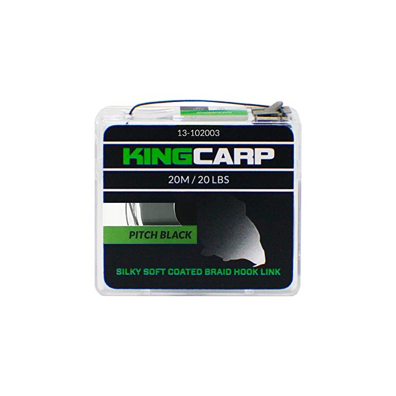 KINGCARP - 20m Spool of Coated HookLink Braid (20lb Breaking
