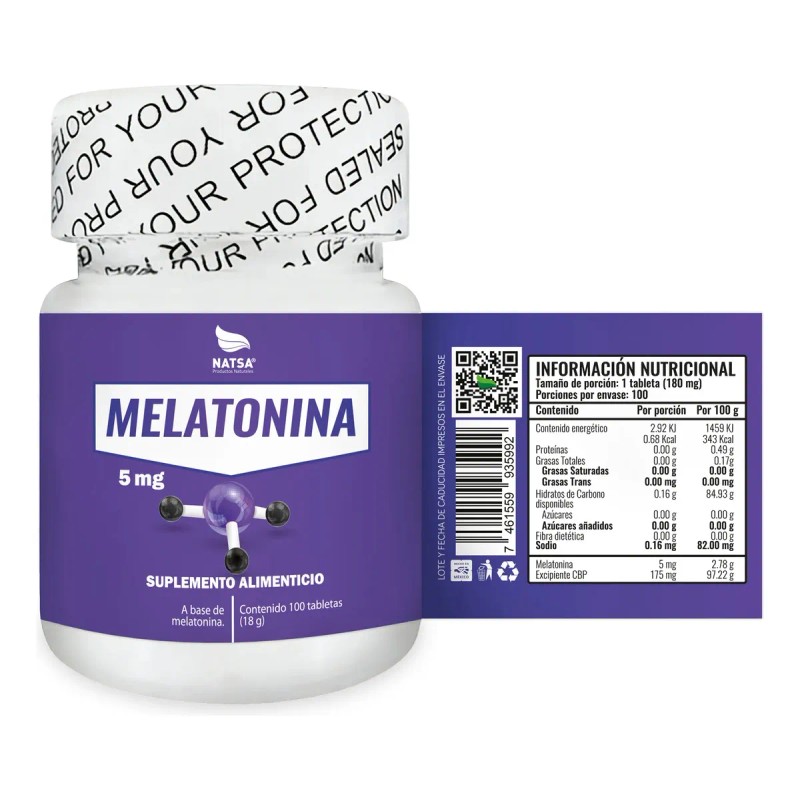 Melatonina 100 Tabletas Tableta Antes Dormir Duerme