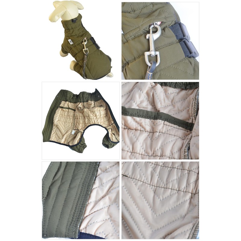 Warm Dog Coat Double Layers Dog Vest, 4 Legs Covered