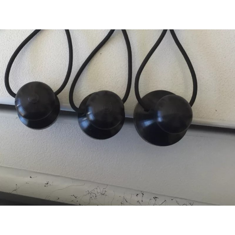 HammerTech Marine Snagless Push Pole Holder Set - 1.5" Black