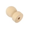 PATIKIL 25mm Stamp Wood Round Handle, Wooden Knobs Stamp Mounts