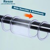 Resze 24 PCS Shower Curtain Rings, Plastic Clear Shower Curtain