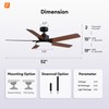 Fanbliss 52 Inch Ceiling Fans with Lights and Remote, Modern