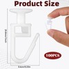 LIQWEI 100 Pcs Shower Curtain Hooks, Curtain Track Hooks, Curtain