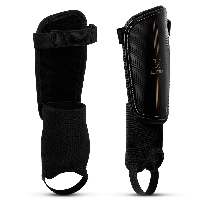Football Shin Guards with Ankle Pads – Adjustable Straps, Breathable