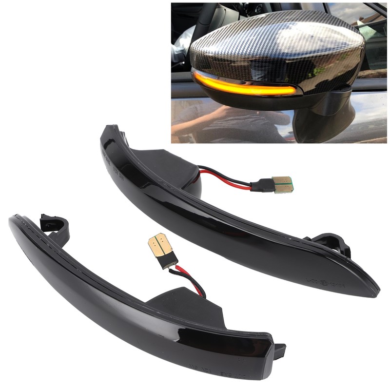 Pair Rear View Mirror Lamps Set LED Turning Signal Dynamic