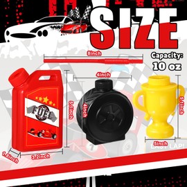 Mifoci 24 Pcs Race Car Cups with Straws Plastic Traffic Tire Shaped Cup Red Race Car Fuel Cups Yellow Trophy Cups Race Car Party Supplies for Racing Car Construction Birthday Party Decoration