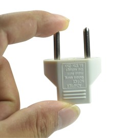 X-SHIYUN 2 PCS American USA to European Outlet Plug Adapter(White)