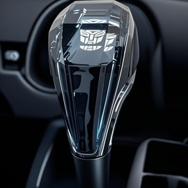 suupar Universal LED Illuminated Crystal Gear Shift Knob - Touch-Activated Breathing Light, Threaded Screw-On， Gear Shifter No Buttons, Fits Most Vehicles (M8/M10/M12 Shifter Diameters)