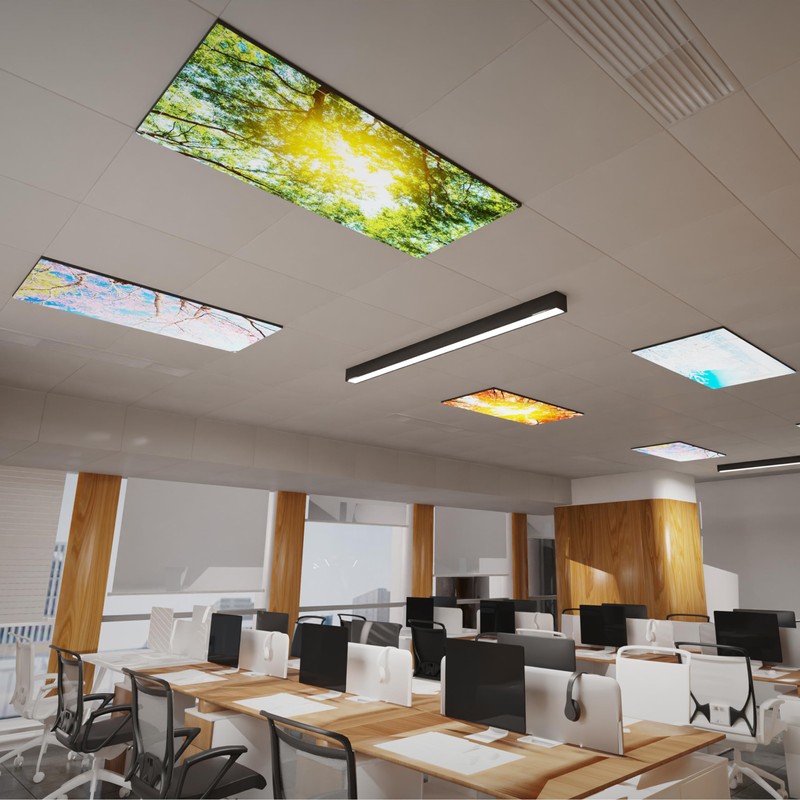 4 Pack Fluorescent Light Covers for Ceiling Lights - Magnetic