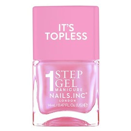 Nails Inc It's Topless - Esmalte de uñas de gel, capa base 4 en 1, tratamiento, color y capa superior, larga duración, fuerte, uñas sin astillas, mani