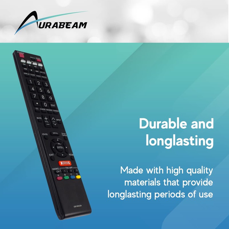 Aurabeam GB118WJSA Replacement TV Remote Control for Sharp Television (RRMCGB118WJSA)
