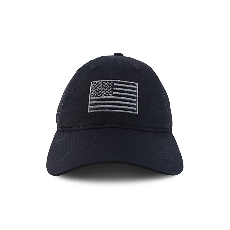 Armycrew Soft Cotton Crown American Flag Embroidered Mesh Back Cap