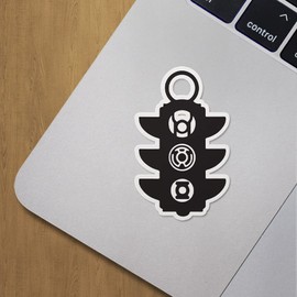 Decal Stickers of Stop Lantern Light Premium Indoor (No Waterproof) Vinyl Decal Stickers for Laptop Phone Accessory Helmet Car Window Mug Tuber Cup Door Wall Decoration ANDVER303950aBL