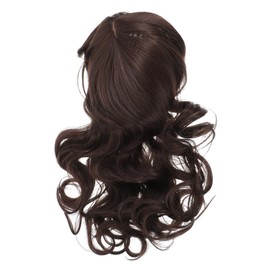 Vaguelly Long Wavy Wig Long Wavy Brown Wigs for Women Natural Synthetic Wig Highlight Hair Wigs Highlight Wig Synthetic Wig for Women Brown Wig with Bang Light Brown High Temperature Wire